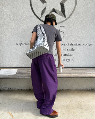 Polka Dot Nylon Tote Bag