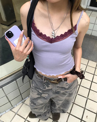 Necklace Scalloped Rib Camisole