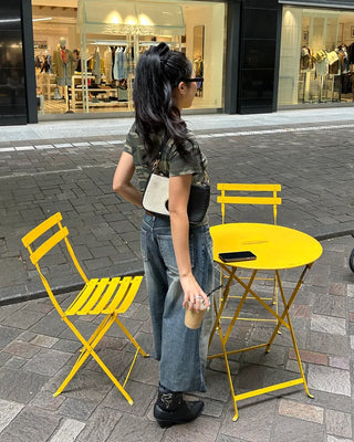 (ORIGINAL) Lettering Camo Half T-Shirt