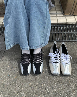 Ribbon ballemour point sneakers