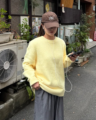 (Unisex) Simple Round Knit