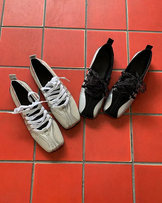 Ribbon ballemour point sneakers