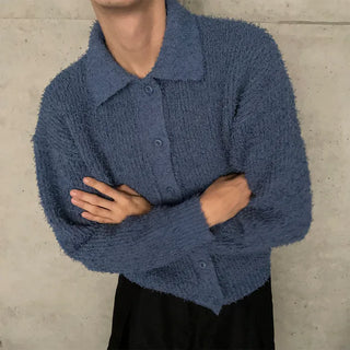 Boucle color knit cardigan