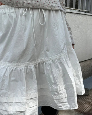 Waist string midi skirt