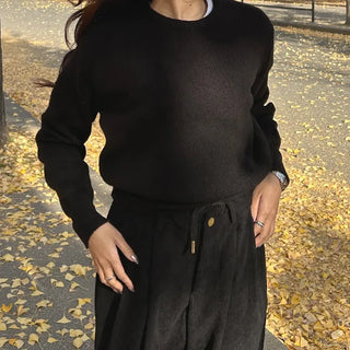 Daily Cropped Round Knit