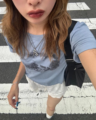Horse & King Shadow Cropped Half T-Shirt
