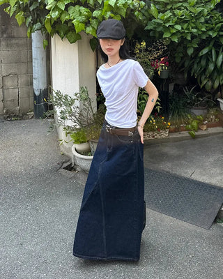 Shirred Off-Shoulder T-Shirt
