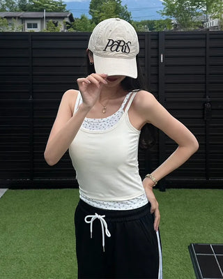 Flower Lace Layered Sleeveless