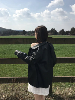 Colored leather jacket