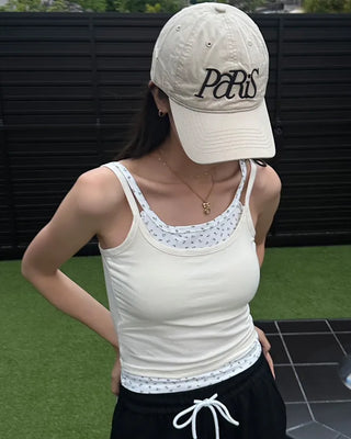 Flower Lace Layered Sleeveless
