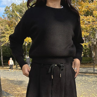 Daily Cropped Round Knit