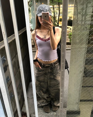 Camouflage Super Wide Cotton Pants