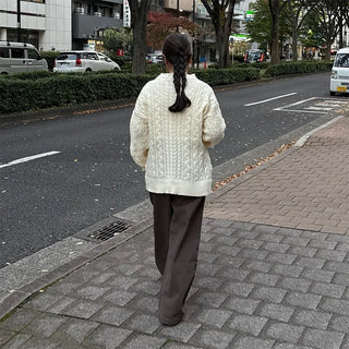 Pintuck Wide Cotton Pants