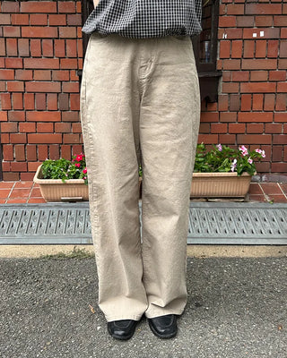 Waist bag, elastic waistband, cotton wide-leg pants