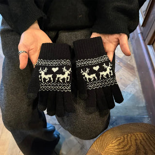 Deer print gloves (touchscreen compatible)