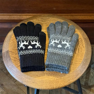 Deer print gloves (touchscreen compatible)
