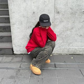 Loose-fit twisted knit