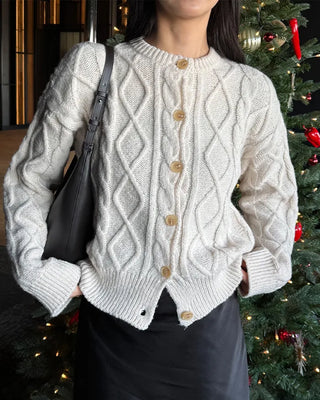 Diamond Pressure Round Cardigan