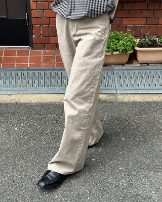 Waist bag, elastic waistband, cotton wide-leg pants