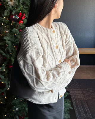 Diamond Pressure Round Cardigan