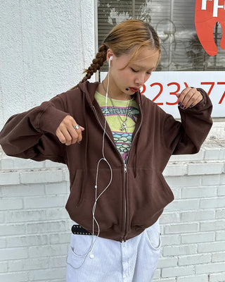 (ORIGINAL) Oversized Double Zip Hoodie (Fleece Lined)