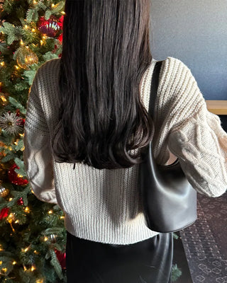 Diamond Pressure Round Cardigan