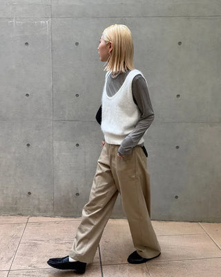 Soft angora knit vest