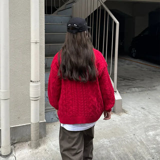 Loose-fit twisted knit