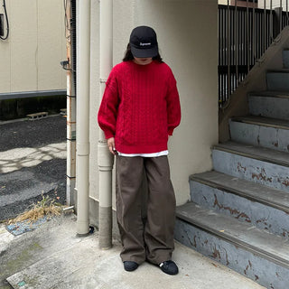 Loose-fit twisted knit