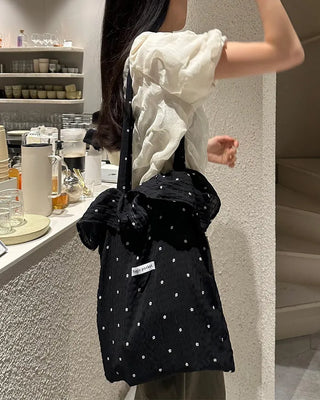 Wave puff ruffle sleeve blouse