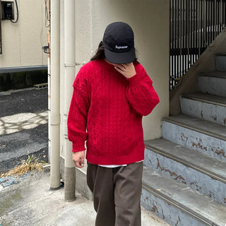 Loose-fit twisted knit
