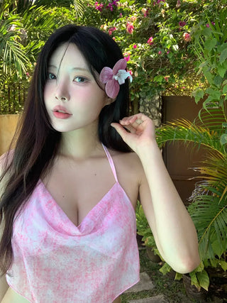 [3pcs] Drape Print Bikini Set