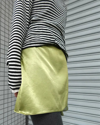 Satin mini skirt