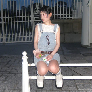 Denim Half Overalls