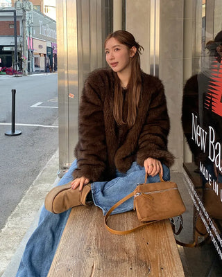 Faux fur jacket