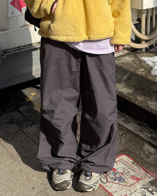 Nylon Parachute Wide Pants