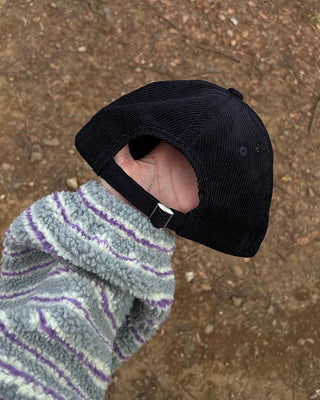Triple Flower Stitch Corduroy Cap