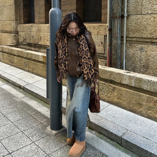 Leopard print scarf
