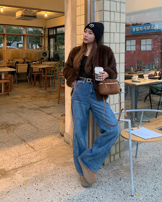 Faux fur jacket