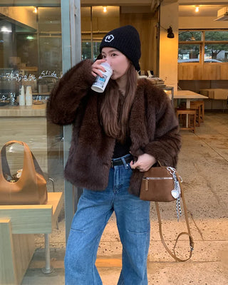Faux fur jacket