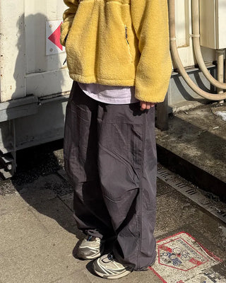 Nylon Parachute Wide Pants
