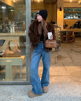 Faux fur jacket
