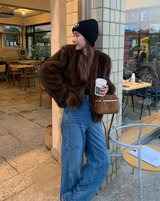 Faux fur jacket