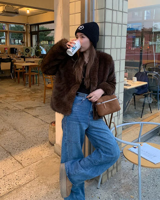Faux fur jacket