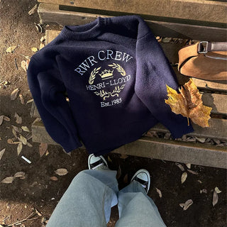 CREW Lettering Stitch Knit