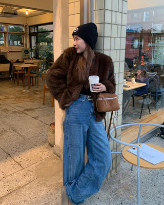 Faux fur jacket