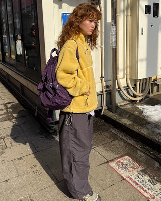 Nylon Parachute Wide Pants