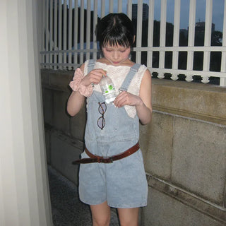 Denim Half Overalls