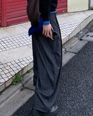 (Unisex) Striped Curved Slacks
