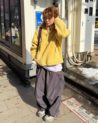 Nylon Parachute Wide Pants
